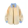 Chaqueta Retro Americana de Cuadros Patchwork con Solapas para Hombres y Mujeres Hermosa de Marca de Moda Rogue Fresca de Otoño Holgada Informal para Pareja