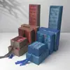 Caja para Colgante de Joyería de Poesía Antigua Caja de Embalaje con Borla Azul Roja Roja Almacenamiento de Colgantes de Collar Embalaje de Regalo
