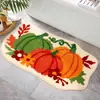 Tapete de Chão de Abóbora de Halloween da Amazon Cobertor de Cama para Quarto de Casa Tapete Resistente ao Desgaste Fácil de Cuidar Tapete de Entrada