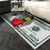 Alfombra de Dólares de Dibujos Animados Creativa Alfombrilla de Suelo de Billetes de Banco para Cocina Felpudo para Puerta de Entrada del Hogar Alfombrilla Resistente a Manchas para Baño