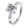 Anillo de Zirconia Imitación Moissanita Ocho Corazones y Ocho Flechas para Mujeres y Hombres Anillo de Boda de Seis Garras Transfronterizo Douyin Kuaishou Celebridad de Internet Transmisión en Vivo Venta al por Mayor