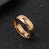 Anillo Simple Liso Popular Europeo y Americano Transfronterizo Chapado en Oro Rosa Personalizado Anillo No Desvanecible Superficie Esférica de Oro Rosa Brillante de 8 mm