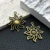 Faça Você Mesmo Acessórios de Joalheria de Liga Retrô Prata Antiga Sol Lua Colar Pulseira Pingente Pingente Pacote de Material para Galvanoplastia