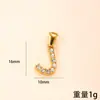Pingente Único Cruzamento de Fronteiras Novo Joia de Aço Inoxidável Cravejada de Diamantes Colar com 26 Letras Fashionable High-End Acessórios de Joias DIY