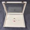 Caja de Almacenamiento Hengjing Cien Anillos con Tapa de Cristal, Acabado de Alta Gama para Uso Doméstico, 50 Anillos, Pendientes, Vitrina para Joyería