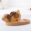 Soporte de madera para teléfono móvil creativo Pony teléfono móvil caballo espalda moneda Haya persona perezosa soporte para teléfono móvil logotipo grabado