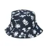 Chapéu de Bacia Europeu e Americano com Estampa de Coqueiro para Homens e Mulheres Protetor Solar Chapéu de Pescador para Homens e Mulheres chapéus bucket