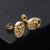 AliExpress WISH Lançamento Brincos de Latão com Microincrustação de Zircônia Colorida Banhados a Ouro 18K Hip Hop Formato de Cobra Brincos que Mantêm a Cor