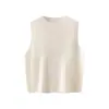 26 Chaleco de punto sin mangas para mujer, nuevo para Otoño/Invierno, corte holgado, cuello redondo y en V, mezcla de cachemira y lana