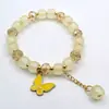 Pulsera Joyería Estilo Nacional, Pulsera Flor de Lirio del Valle Estilo Chino, Cuentas de Buda Tapa de Leche, Pulsera Flor Explosión, Cuentas Redondas de 10 mm, Pulsera de Perlas de Imitación