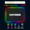 Mouse Pad de Vidro Fotovoltaico E-Sports Rgb Luminoso Pad de Vidro Arredondado Mouse Pad Luminoso Colorido Neon Tapete de Mesa