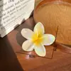 Pinza para el cabello Advanced Sense Chapada en Color Caramelo Plumerizada Clip de Vacaciones para Mujer Accesorios para el Cabello de Flor Grande Pinza para el Cabello de Disco