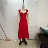 Venta Caliente Transfronteriza de Aliexpress Nueva Ropa para Mujer Primavera 2026 Vestido sin Mangas de Cuello Cuadrado con Diseño de Nudo Retorcido y Espalda Descubierta
