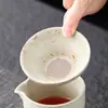Conjunto de Chá Gongfu Azul e Branco Vermelho Pedernal Bule Doméstico Gaiwan Xícaras de Chá Hotel Escritório Conjunto de Bule de Chá de Alta Qualidade