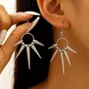 Amazon Fashion Transfronteiriço Gótico Artesanal Espinhos Coração e Cruz Pingente Pendente Rebite Brincos Punk Femininos