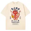 Camiseta Gráfica Divertida Polvo Bêbado Osaka Dotonbori Lavagem Vintage Japão Harajuku Manga Curta Unissex Algodão
