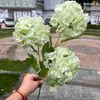 Fabricante de Flores Artificiales para Bodas Verdes Hortensia Verde Rosa Rocío de Golondrina Loto Bola de Cebolla Decoración Suave para Bodas Flor Artificial al por Mayor