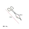 Pinça para Cadinho de Aço Inoxidável Pinça de Fogo Cerâmica de Alta Temperatura Cromada de Laboratório Braçadeira para Frasco Braçadeira para Béquer Cromada Bioquímica