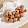 Cuentas Sueltas de Sándalo Verde Natural DIY Accesorios de Joyería con Cuentas Sándalo Dorado Cuentas Hechas a Mano Cuentas Budistas de Discípulo
