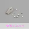 Lote Misto de 10.000 Mini Decorações para Nail Art Meia-Redondas Banhadas a Prata, Acessórios de Nail Art Pequenos Redondos com Fundo Plano de Yiwu