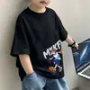 Camiseta de Manga Curta para Meninos Moda Verão Tendência Top de Algodão Estiloso de Meia Manga para Meninos