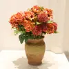 Rosas Simuladas, Arreglos Florales para Bodas, Decoración del Hogar, Ramos, Flores Artificiales de Otoño, Flores Artificiales Realistas de Alta Gama