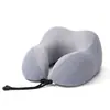 Almohada en Forma de U de Seda de Leche Personalizada con Logo Estampado en Caliente en Stock, Regalo Corporativo Almohada de Viaje para Cuello, Soporta Dropshipping Almohada en Forma de U
