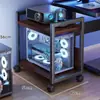 Soporte de Gabinete de Escritorio, Base Móvil para Sala de Juegos, Estante de Almacenamiento y Organización de Múltiples Niveles, Carrito Pequeño de Pie