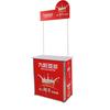 Mesa plegable publicitaria al por mayor para supermercados, prueba a comer, mesa de promoción con marco de aluminio, estante de exhibición con producción de imágenes
