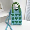Monedero para Fiesta Estudiantil, Bolso para Teléfono Móvil de Compras, Bolso de Hombro Pequeño Tejido, Bolso de Mano Lindo Versátil, Bolso Cruzado Mini para Mujer