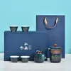 Cerámica Portátil Viaje Juego de Té Rápido Taza para Invitados Una Tetera Cuatro Tazas Caja de Regalo Empresarial Logotipo Personalizado