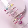 6 Pingentes de Flor de Contas Acrílicas Feitos à Mão Joias Infantis Pulseiras Conjunto de Pulseiras Coloridas Coração Nuvem