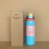 Nova Garrafa de Água Esportiva Owala a Vácuo 32oz Aço Inoxidável 304 Copo Térmico Portátil ao Ar Livre Alça Copo com Canudo