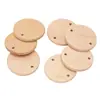 Accesorios para Joyería DIY 35mm Agujero Único Redondo Virutas de Madera Doble Agujero Virutas de Madera de Loto Pendientes Pieza Colgante para Pendientes Material Venta al por Mayor