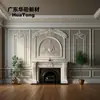 Accesorios para chimenea arco redondo talla en yeso GRG superficie de pared de toda la casa relieve de yeso natural productos de yeso en stock