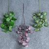 Folhas de Maçã Simuladas, Galhos Altos, Plantas Verdes Artificiais, Galhos e Folhas, Arranjos de Casamento, Projetos de Arranjos Florais Decorativos para Paisagismo