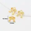 Pingente Preserva-Cor Banhado a Ouro 14K com Círculo e Caractere da Sorte Acessório para Joias Artesanais DIY Pingente Dourado da Sorte Pequeno Charme D105