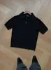 Camisa Polo de Tricô Minimalista de Alta Inteligência da Moda Estilo Americano, Camiseta Botonê de Nicho Estilo Old Money