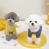 Ropa para Perro Pequeño Mascota Bichón Perro Teddy Camiseta Base Delgada Algodón Puro Pijama 25 Rayas Cuatro Patas Patchwork Oso