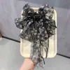Presilha de Rabo de Cavalo Elegante Versátil com Fita Floral 2025 Nova Presilha de Garra de Alta Qualidade para Mulheres, Acessório de Cabelo para Penteado Semi-Preso
