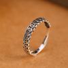 Anillo de Moneda de Plata Esterlina S925 Simple con Personalidad One Deer Temperamento Versátil Hombres y Mujeres No Selecciona Personas Anillo Abierto para Pareja