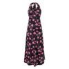L25382-25 Design de Roupa de Festa Ins Alça Cruzada Cintura Saia Longa Elegante Estampada com Suspensório