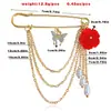 Joyería Transfronteriza Europea y Americana, Cadena Retro Personalizada, Broche de Alta Gama, Decoración Metálica de Moda Callejera, Pin de Solapa Hip-Hop para Traje