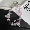 Nuevo Lanyard Creativo de Hielo Transparente Flor de Estrella Rama Cristal Llavero Colgante para Bolso