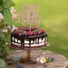 1 Pieza Decoración para Pastel Feliz 10º Cumpleaños con Estrellas Brillantes en Forma de Corazón y Otras Impresiones Planas, Ver Dibujo