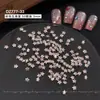 Brillantes Color Fuego Estrella de Cinco Puntas Circonia Pedrería para Uñas Lujo Ligero Estrellas Pequeñas Planas DIY Pedrería para Decoración de Uñas Navideñas