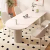 Mesa de jantar Rock Board Mesa de ilha Mesa de jantar de designer de uma peça Mesa de jantar de estilo novo estilo francês Combinação de mesa de jantar e cadeira