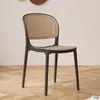 Cadeira de jantar para casa cadeira de jantar comercial cadeira de rattan de plástico cadeira de rattan cadeira de rattan usada cadeira com encosto banco respirável para exterior