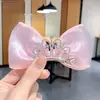Grampo de cabelo coroa fofo para bebê e crianças, grampo de cabelo laço, nova tiara de malha tridimensional de princesa, acessórios de cabelo para meninas