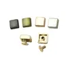 Hebilla cuadrada decorativa para equipaje de 12 mm de ancho Clavo de pie Tornillo inferior para bolsa Clavo decorativo para cubo Tornillo de arco